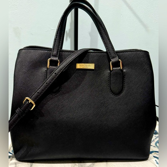 kate spade Handbags - Kate Spade Evangelie Black Saffiano Leather Satchel